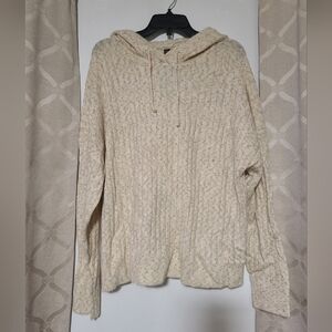 Design Lab Lord&Taylor Cozy Cream Hoodie Womens Size 1x